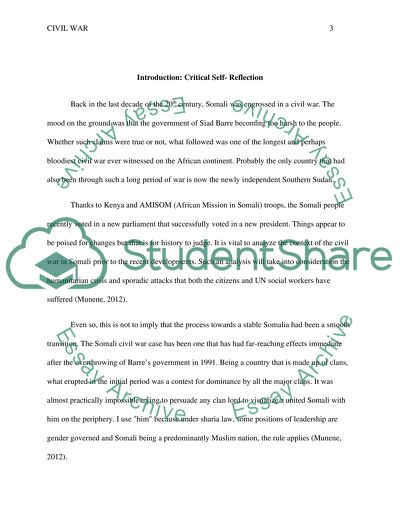 The Issue of Civil Wars and the Role of Social Worker