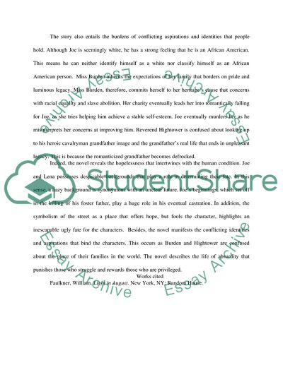 Light in August by William Faulkner and Fate