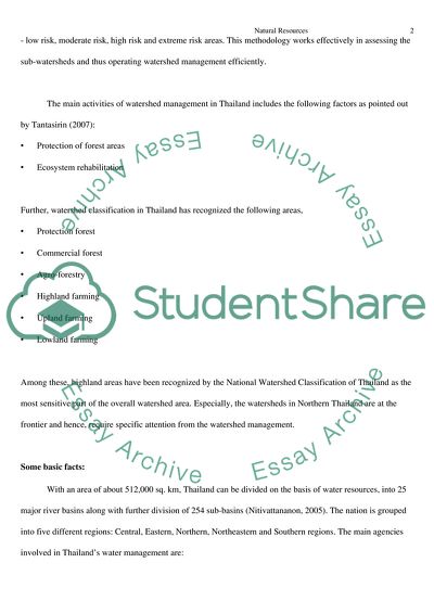 Watershed Classification of Thailand