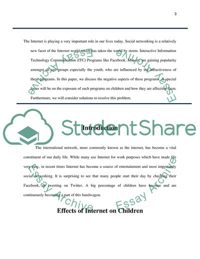 Negative Ramifications on Children Exposed to ITC Programs