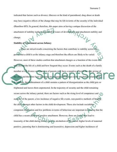 Continuity and Discontinuity of Attachment from Infancy to Adolescence