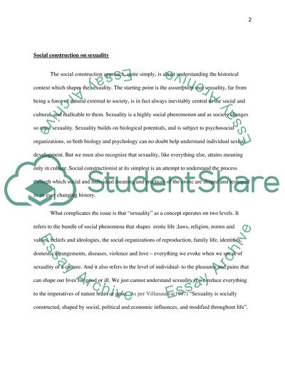 Construction of Gender and Sexual Studies