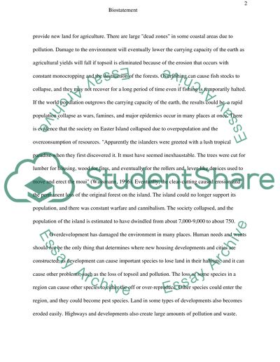 Personal Biostatement