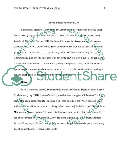 Key Aspects of National Liberation Army (ELN)