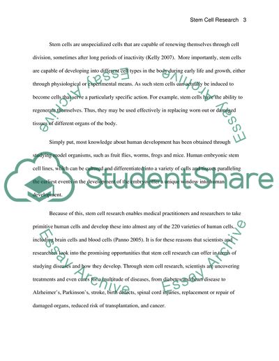 Ethical Considerations of Stem Cell Research