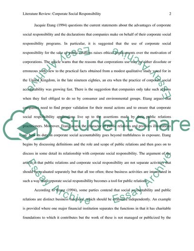 Social Accounting: Corporate Social Responsibility