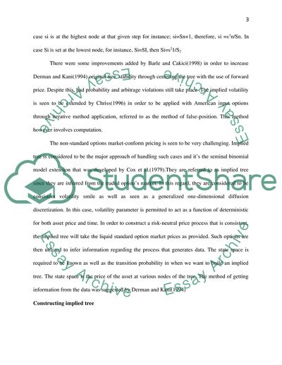 Implied Volatility Tree Construction