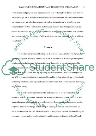 Theoretical Explanation of Somatoform disorder