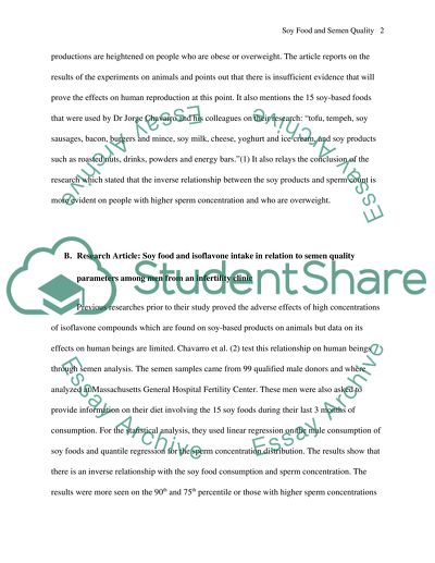 Soy Food and Semen Quality
