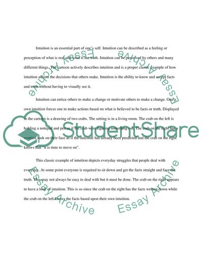 Intuition as an Essential Part of Ones Self