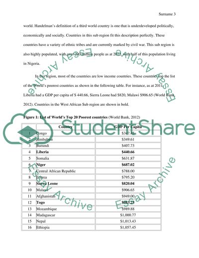 Third World sub-region