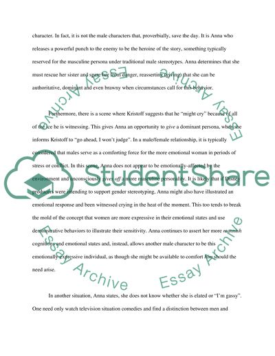 Evaluating the Gender Performance of Anna and Olaf in Disneys Frozen