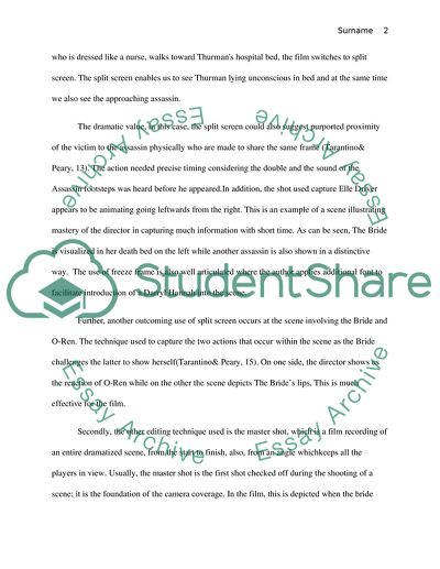 Editing And Sound In Kill Bill