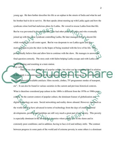 Popular Culture - Slumdog Millionaire Movie