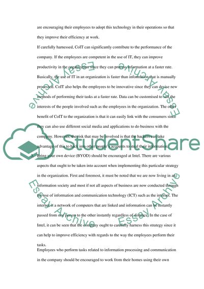 The Pivotal Role of Information Technology at Intel