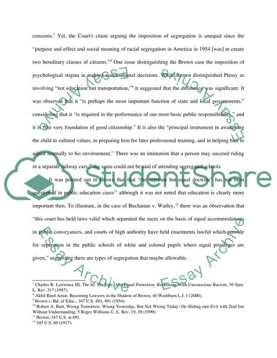 Racial Segregation in Public Schools