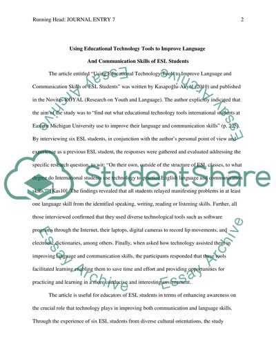 Educational Technology Tools for ESL Students