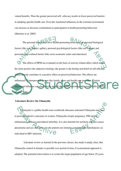 Course Project: Health Promotion Project/health promotion theory believe