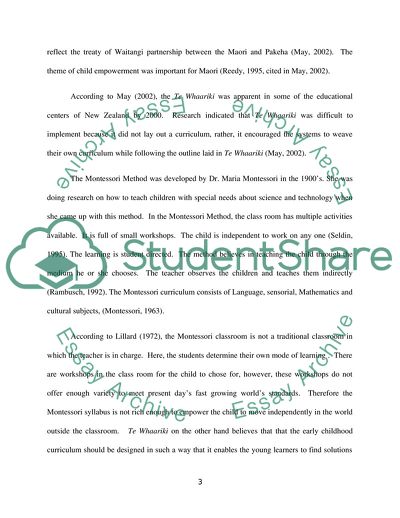 Early Childhood Curriculum Approaches