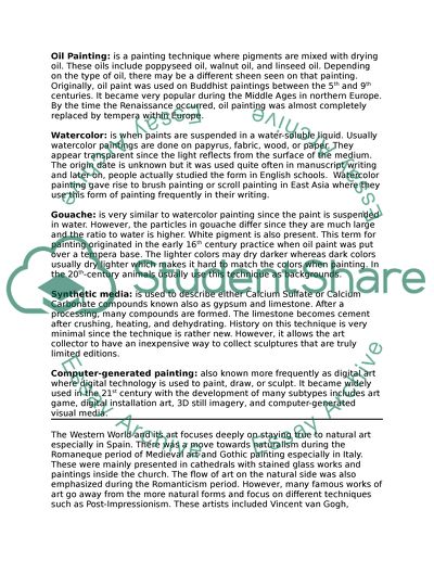 The Western World and Art