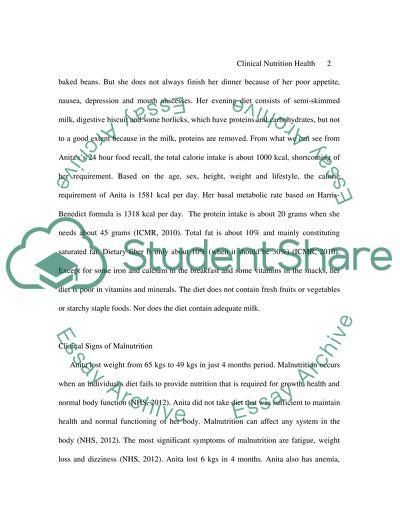 Dietary and Nutritional Assessment
