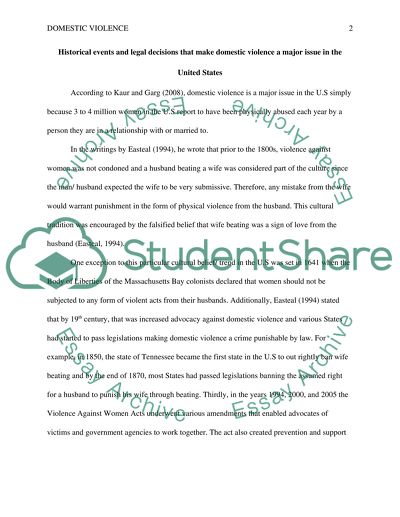 The Statistics of Domestic Violence