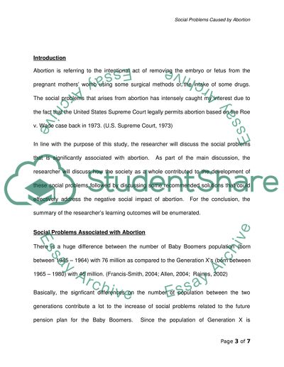 Social Problems Caused by Abortion