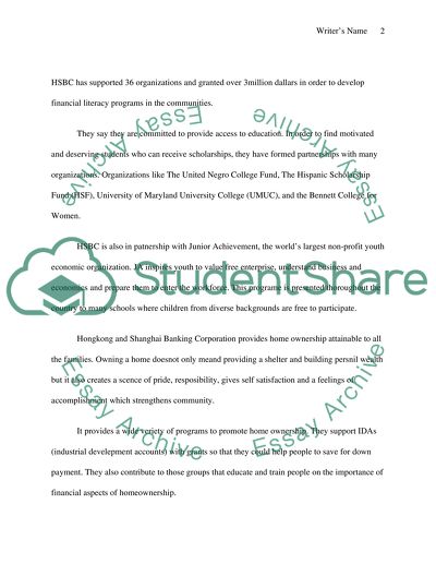 HSBC Social Responsibility