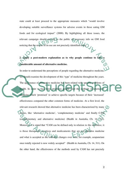 Health and Illness as interaction: consumer action