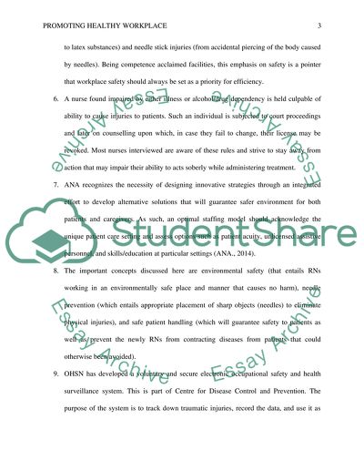 Promoting a Healthy Workplace