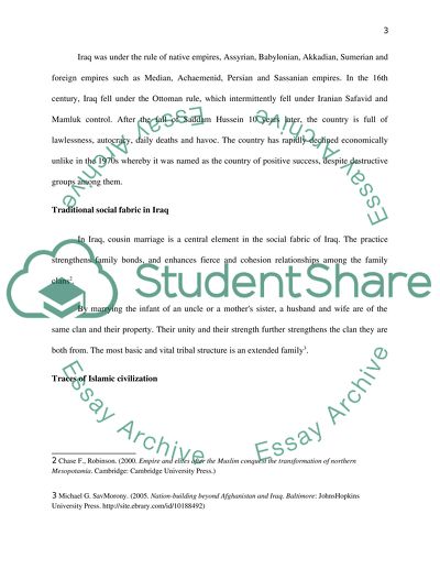 History of Iraq research paper proposal