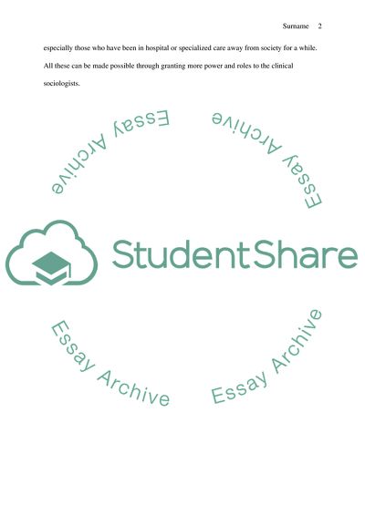 Clinical Sociology as a Health Intervention Practice