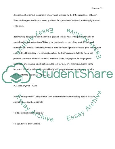Technical Marketing in Engineering
