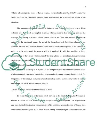 The Utilization of Tuscan Columns in the Coliseum in Rome