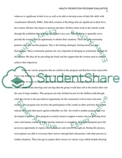 Essay On Healthy Foods Public Health Essays also Science And Technology Essays Health Promotion Program Evaluation Assignment Example English Essays Topics