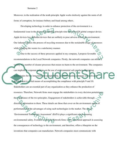 The Business Scenario for the UNGC