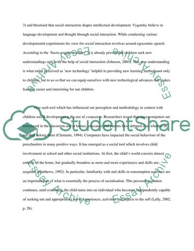 Social Child Development and Vygotsky Language Development