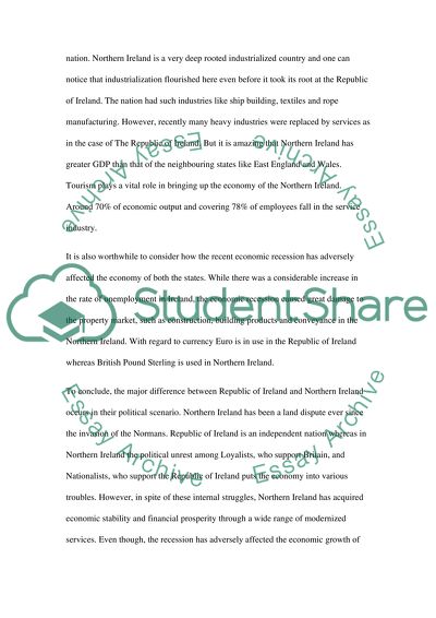 Two Neighbouring States: Northern Ireland and the Republic of Ireland
