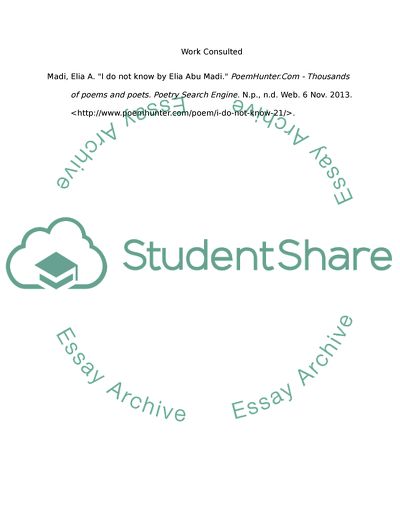 The Futility of Human Understanding in the Work I Dont Know by Elia Abu Madi