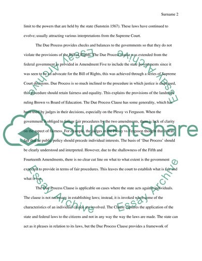 The Concept of Due Process