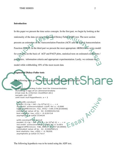Time Series Analysis, Forecasting and Control
