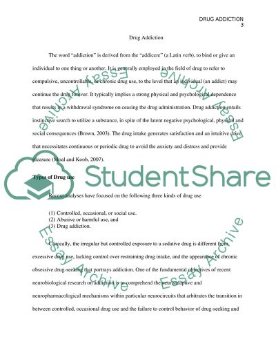 Drug Addiction and Drug Abusers