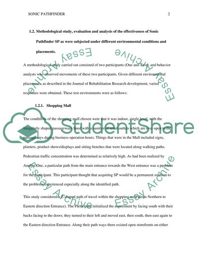 Project Review Report about the Sonic Pathfinder a microprocessor based Travel Aid for the Blind