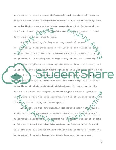 College Essay-Personal Statement (Personal or Creative which best describes you)