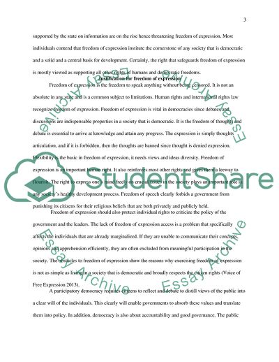 Should There Be a Limit to Freedom of Expression