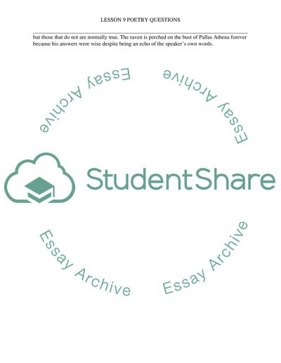 Chapter 9 poetry questions