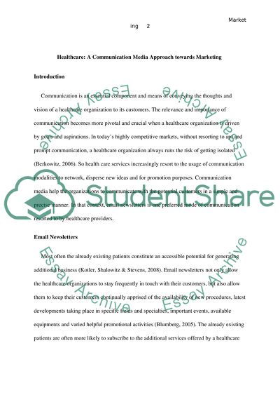 A Communication Media Approach towards Marketing