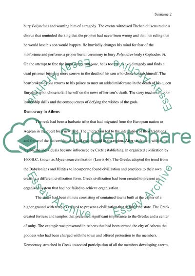 Antigone by Sophocles and Ancient Greek Civilization