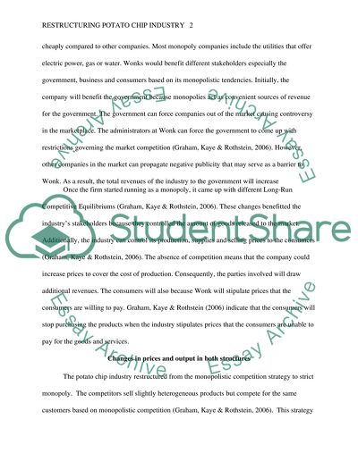 Restructuring Potato Chip Industry