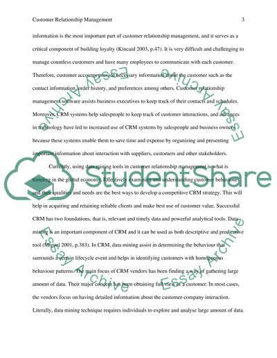 Customer Relationship Management: Data Mining